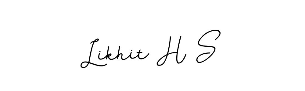 Create a beautiful signature design for name Likhit H S. With this signature (BallpointsItalic-DORy9) fonts, you can make a handwritten signature for free. Likhit H S signature style 11 images and pictures png