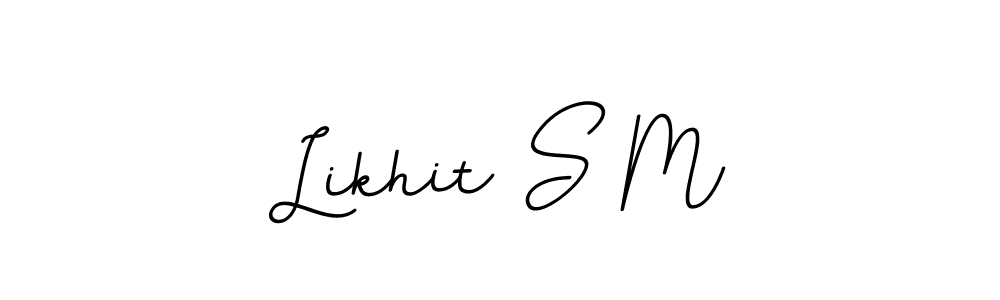 if you are searching for the best signature style for your name Likhit S M. so please give up your signature search. here we have designed multiple signature styles  using BallpointsItalic-DORy9. Likhit S M signature style 11 images and pictures png