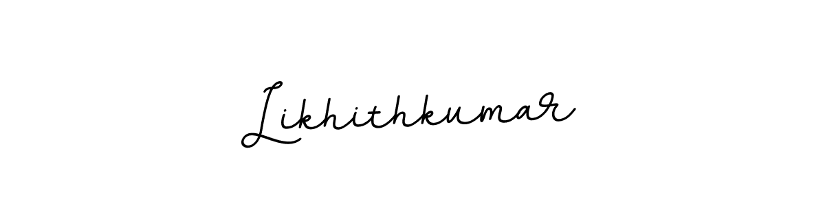 How to make Likhithkumar name signature. Use BallpointsItalic-DORy9 style for creating short signs online. This is the latest handwritten sign. Likhithkumar signature style 11 images and pictures png