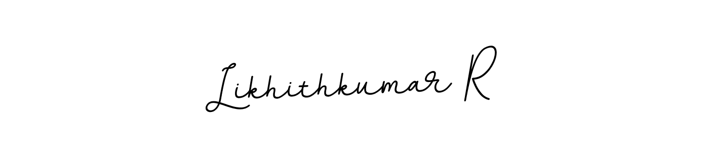 Create a beautiful signature design for name Likhithkumar R. With this signature (BallpointsItalic-DORy9) fonts, you can make a handwritten signature for free. Likhithkumar R signature style 11 images and pictures png