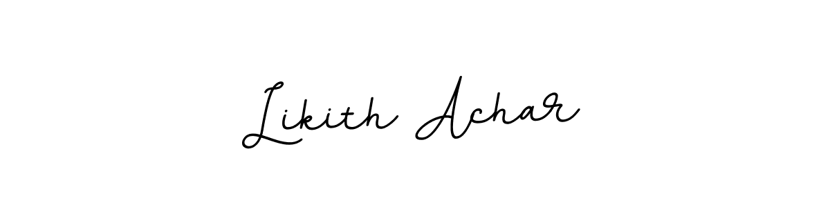 Make a beautiful signature design for name Likith Achar. With this signature (BallpointsItalic-DORy9) style, you can create a handwritten signature for free. Likith Achar signature style 11 images and pictures png