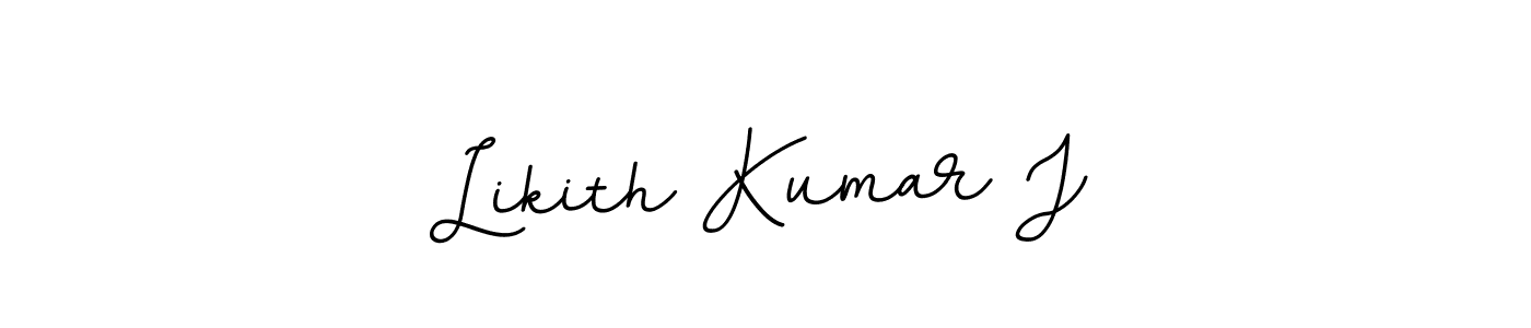 Create a beautiful signature design for name Likith Kumar J. With this signature (BallpointsItalic-DORy9) fonts, you can make a handwritten signature for free. Likith Kumar J signature style 11 images and pictures png