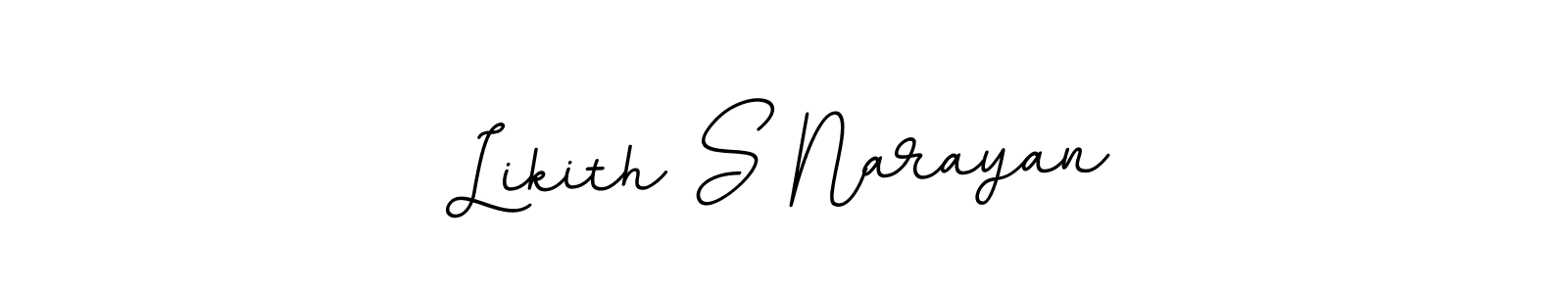 Make a beautiful signature design for name Likith S Narayan. With this signature (BallpointsItalic-DORy9) style, you can create a handwritten signature for free. Likith S Narayan signature style 11 images and pictures png