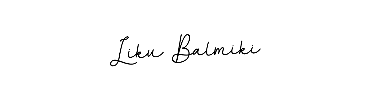 Make a beautiful signature design for name Liku Balmiki. With this signature (BallpointsItalic-DORy9) style, you can create a handwritten signature for free. Liku Balmiki signature style 11 images and pictures png