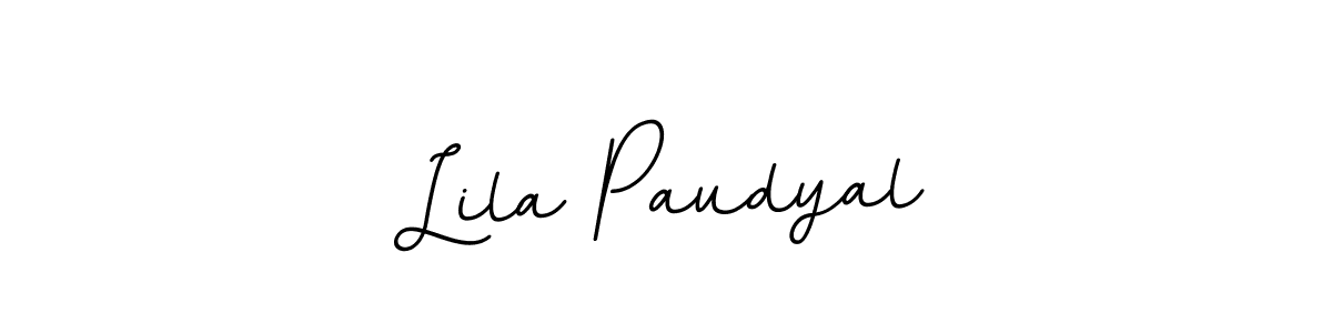 Make a beautiful signature design for name Lila Paudyal. With this signature (BallpointsItalic-DORy9) style, you can create a handwritten signature for free. Lila Paudyal signature style 11 images and pictures png