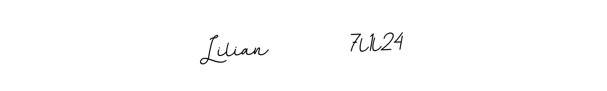 Create a beautiful signature design for name Lilian        7l1l24. With this signature (BallpointsItalic-DORy9) fonts, you can make a handwritten signature for free. Lilian        7l1l24 signature style 11 images and pictures png