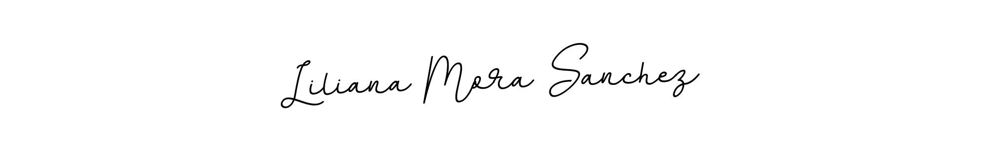 Make a beautiful signature design for name Liliana Mora Sanchez. With this signature (BallpointsItalic-DORy9) style, you can create a handwritten signature for free. Liliana Mora Sanchez signature style 11 images and pictures png