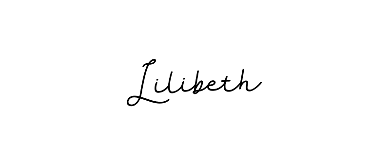 Make a beautiful signature design for name Lilibeth. With this signature (BallpointsItalic-DORy9) style, you can create a handwritten signature for free. Lilibeth signature style 11 images and pictures png