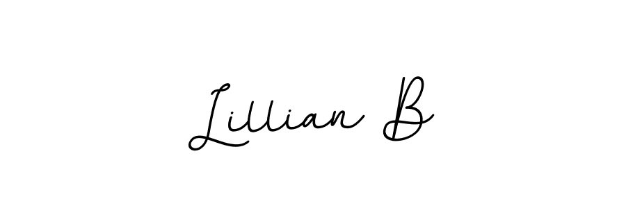 Create a beautiful signature design for name Lillian B. With this signature (BallpointsItalic-DORy9) fonts, you can make a handwritten signature for free. Lillian B signature style 11 images and pictures png