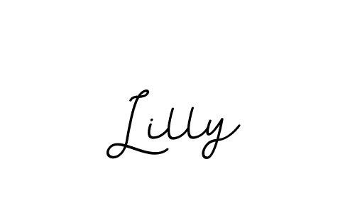 Make a beautiful signature design for name Lilly. With this signature (BallpointsItalic-DORy9) style, you can create a handwritten signature for free. Lilly signature style 11 images and pictures png