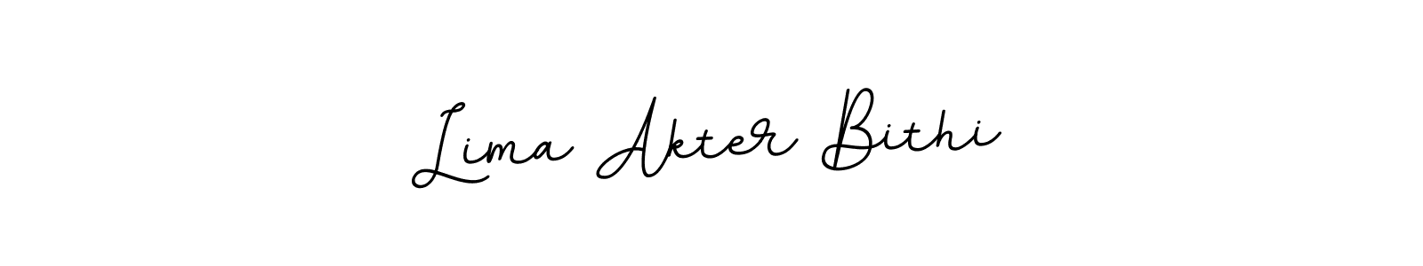 Use a signature maker to create a handwritten signature online. With this signature software, you can design (BallpointsItalic-DORy9) your own signature for name Lima Akter Bithi. Lima Akter Bithi signature style 11 images and pictures png