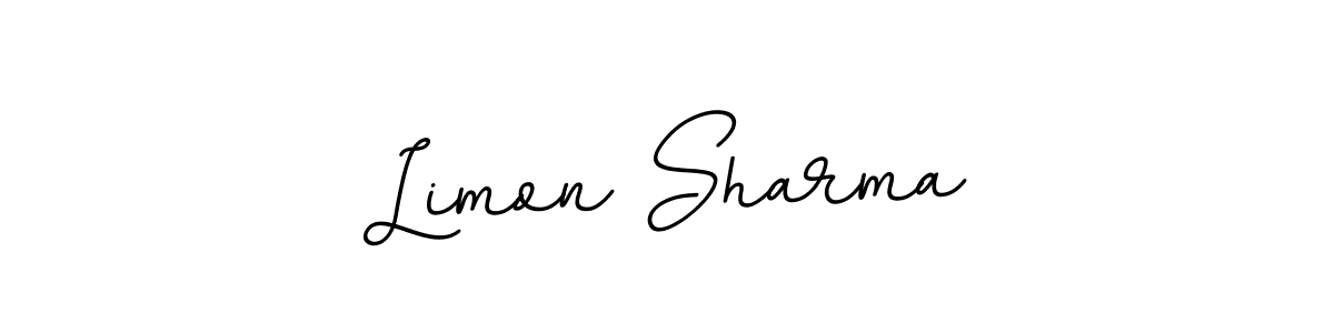if you are searching for the best signature style for your name Limon Sharma. so please give up your signature search. here we have designed multiple signature styles  using BallpointsItalic-DORy9. Limon Sharma signature style 11 images and pictures png