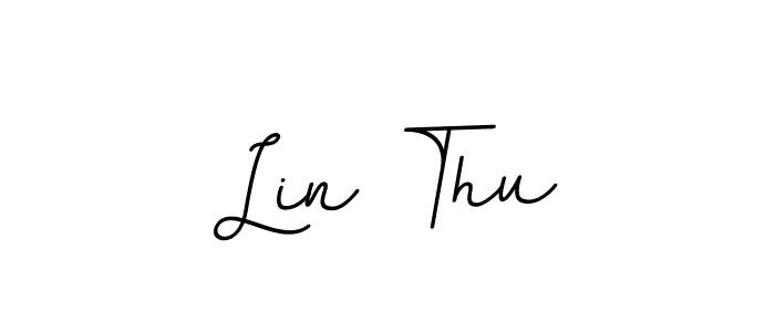 The best way (BallpointsItalic-DORy9) to make a short signature is to pick only two or three words in your name. The name Lin Thu include a total of six letters. For converting this name. Lin Thu signature style 11 images and pictures png