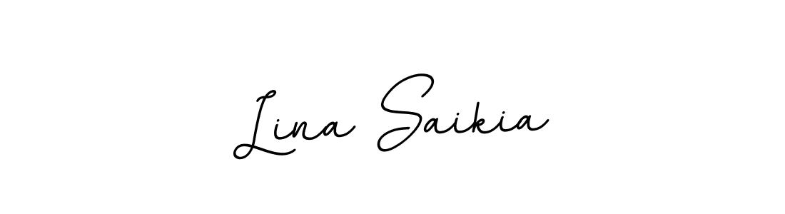 Make a beautiful signature design for name Lina Saikia. With this signature (BallpointsItalic-DORy9) style, you can create a handwritten signature for free. Lina Saikia signature style 11 images and pictures png