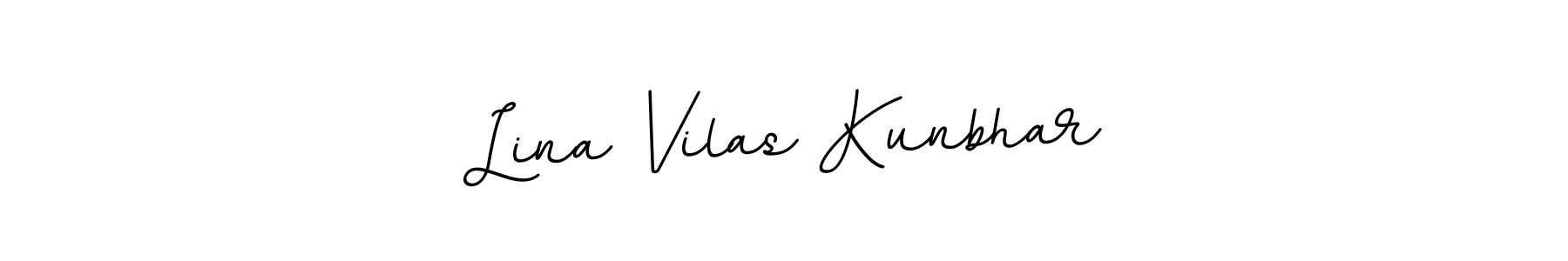 Lina Vilas Kunbhar stylish signature style. Best Handwritten Sign (BallpointsItalic-DORy9) for my name. Handwritten Signature Collection Ideas for my name Lina Vilas Kunbhar. Lina Vilas Kunbhar signature style 11 images and pictures png