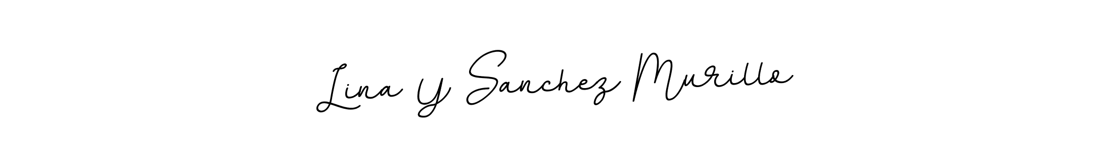 The best way (BallpointsItalic-DORy9) to make a short signature is to pick only two or three words in your name. The name Lina Y Sanchez Murillo include a total of six letters. For converting this name. Lina Y Sanchez Murillo signature style 11 images and pictures png