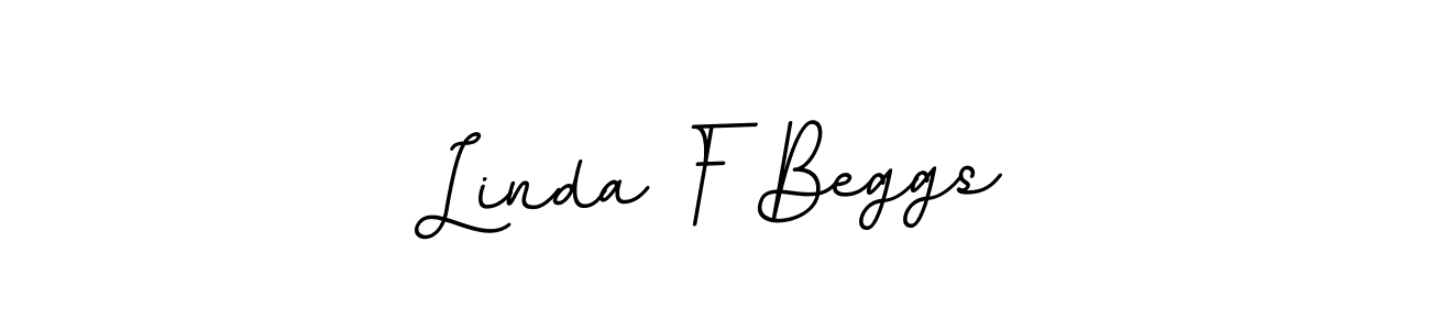 How to make Linda F Beggs name signature. Use BallpointsItalic-DORy9 style for creating short signs online. This is the latest handwritten sign. Linda F Beggs signature style 11 images and pictures png