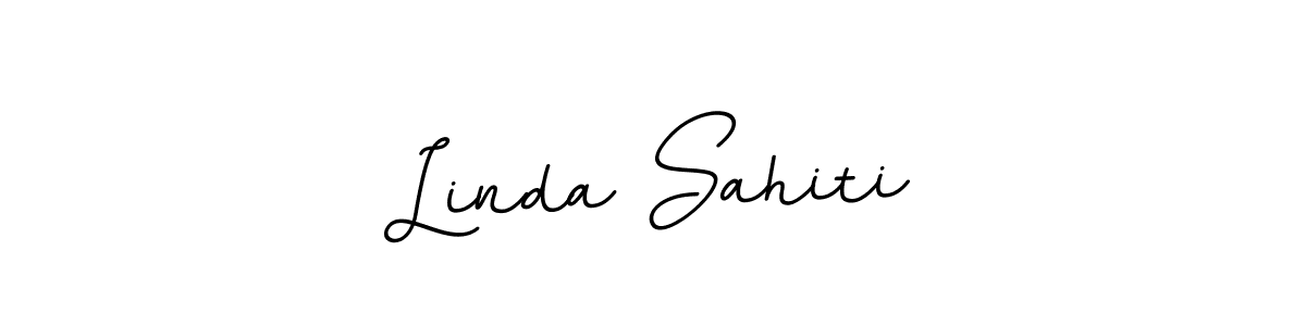 Design your own signature with our free online signature maker. With this signature software, you can create a handwritten (BallpointsItalic-DORy9) signature for name Linda Sahiti. Linda Sahiti signature style 11 images and pictures png