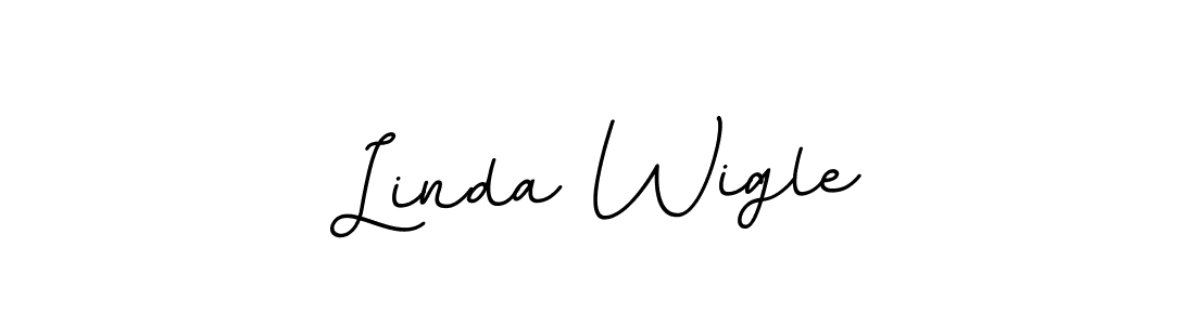 How to make Linda Wigle name signature. Use BallpointsItalic-DORy9 style for creating short signs online. This is the latest handwritten sign. Linda Wigle signature style 11 images and pictures png