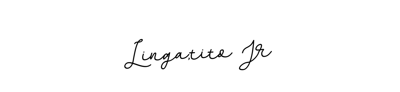 Use a signature maker to create a handwritten signature online. With this signature software, you can design (BallpointsItalic-DORy9) your own signature for name Linga,tito Jr. Linga,tito Jr signature style 11 images and pictures png