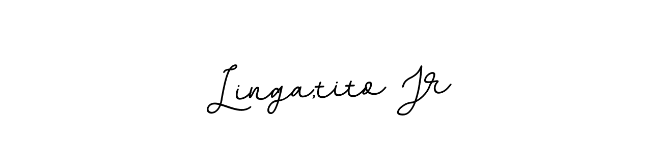 Use a signature maker to create a handwritten signature online. With this signature software, you can design (BallpointsItalic-DORy9) your own signature for name Linga,tito Jr. Linga,tito Jr signature style 11 images and pictures png