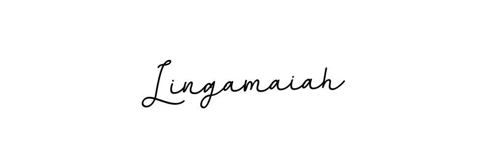 Use a signature maker to create a handwritten signature online. With this signature software, you can design (BallpointsItalic-DORy9) your own signature for name Lingamaiah. Lingamaiah signature style 11 images and pictures png