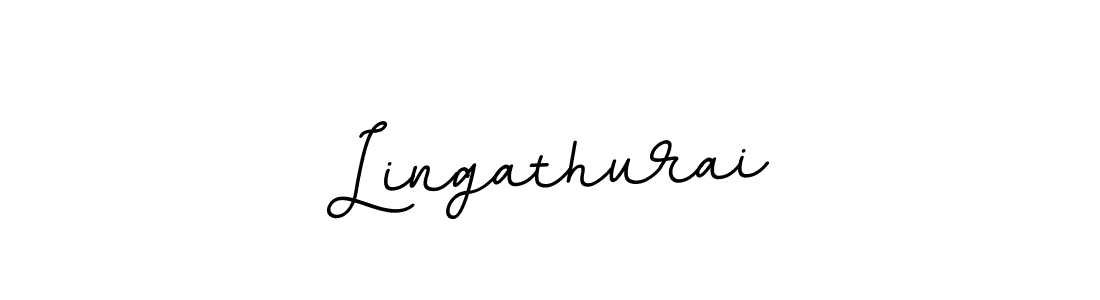 Use a signature maker to create a handwritten signature online. With this signature software, you can design (BallpointsItalic-DORy9) your own signature for name Lingathurai. Lingathurai signature style 11 images and pictures png