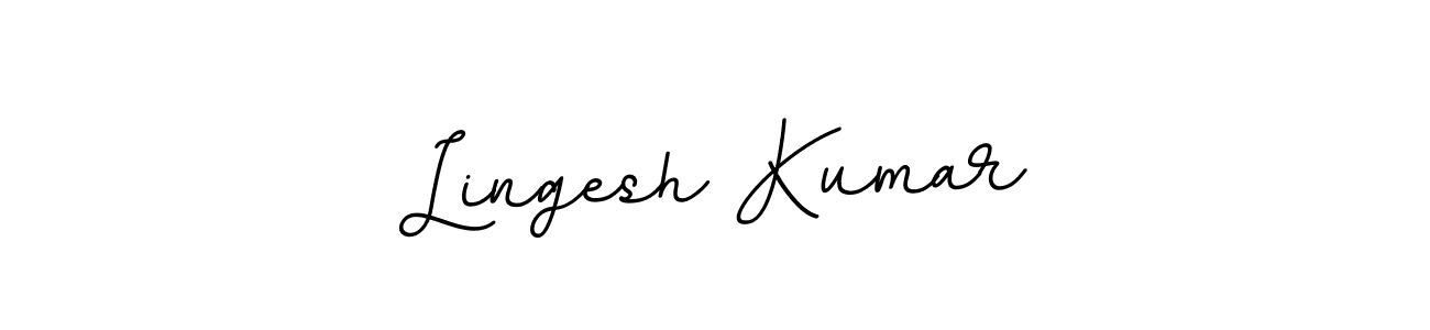 Make a beautiful signature design for name Lingesh Kumar. With this signature (BallpointsItalic-DORy9) style, you can create a handwritten signature for free. Lingesh Kumar signature style 11 images and pictures png