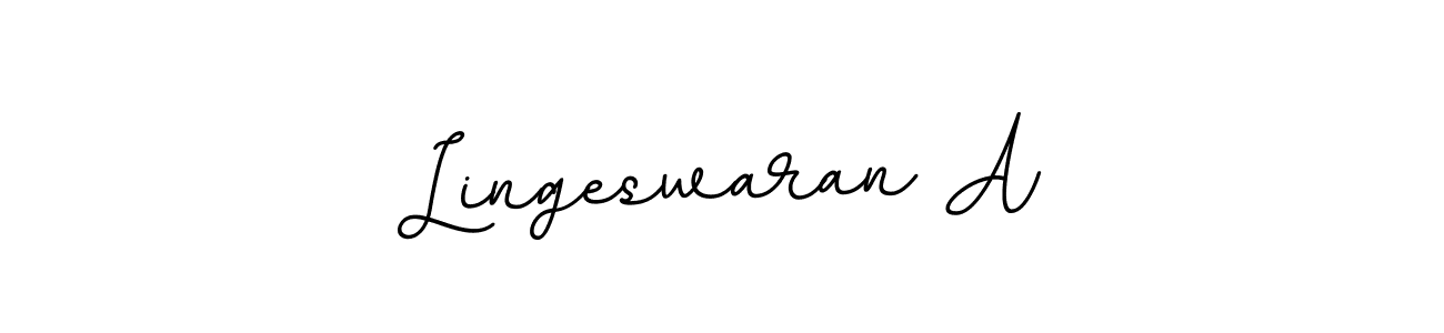 Lingeswaran A stylish signature style. Best Handwritten Sign (BallpointsItalic-DORy9) for my name. Handwritten Signature Collection Ideas for my name Lingeswaran A. Lingeswaran A signature style 11 images and pictures png