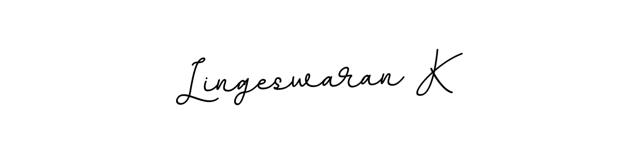 BallpointsItalic-DORy9 is a professional signature style that is perfect for those who want to add a touch of class to their signature. It is also a great choice for those who want to make their signature more unique. Get Lingeswaran K name to fancy signature for free. Lingeswaran K signature style 11 images and pictures png