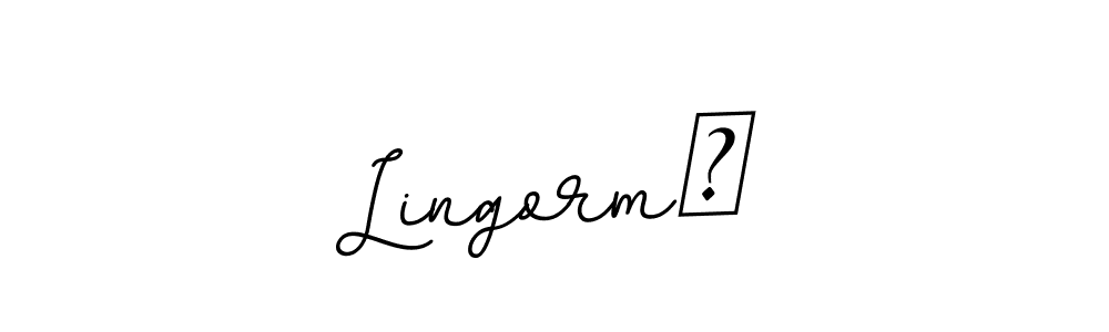 You should practise on your own different ways (BallpointsItalic-DORy9) to write your name (Lingorm♡) in signature. don't let someone else do it for you. Lingorm♡ signature style 11 images and pictures png