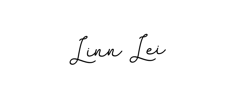 How to make Linn Lei name signature. Use BallpointsItalic-DORy9 style for creating short signs online. This is the latest handwritten sign. Linn Lei signature style 11 images and pictures png