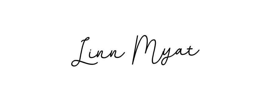 Make a beautiful signature design for name Linn Myat. With this signature (BallpointsItalic-DORy9) style, you can create a handwritten signature for free. Linn Myat signature style 11 images and pictures png