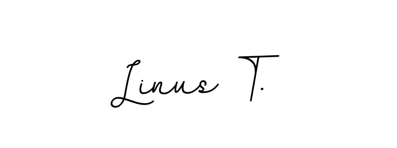 How to make Linus T. name signature. Use BallpointsItalic-DORy9 style for creating short signs online. This is the latest handwritten sign. Linus T. signature style 11 images and pictures png