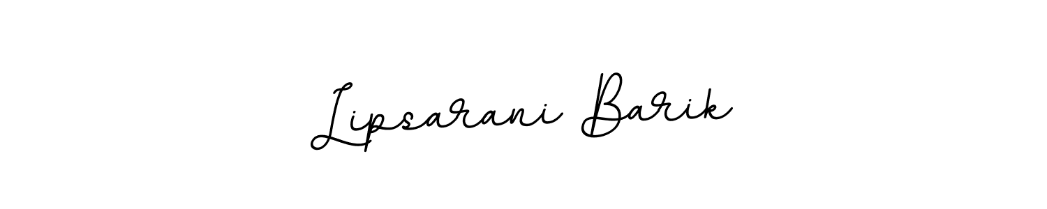 The best way (BallpointsItalic-DORy9) to make a short signature is to pick only two or three words in your name. The name Lipsarani Barik include a total of six letters. For converting this name. Lipsarani Barik signature style 11 images and pictures png
