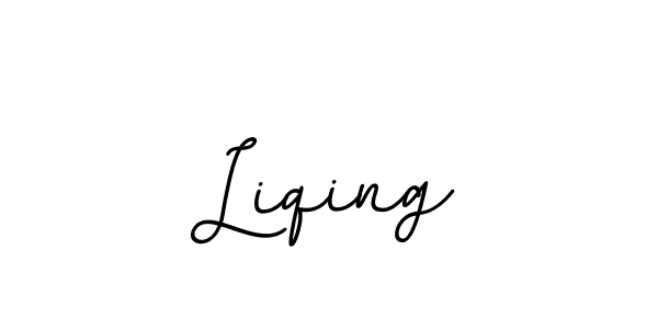 How to make Liqing name signature. Use BallpointsItalic-DORy9 style for creating short signs online. This is the latest handwritten sign. Liqing signature style 11 images and pictures png