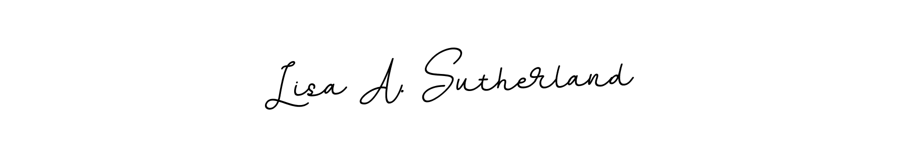 Use a signature maker to create a handwritten signature online. With this signature software, you can design (BallpointsItalic-DORy9) your own signature for name Lisa A. Sutherland. Lisa A. Sutherland signature style 11 images and pictures png