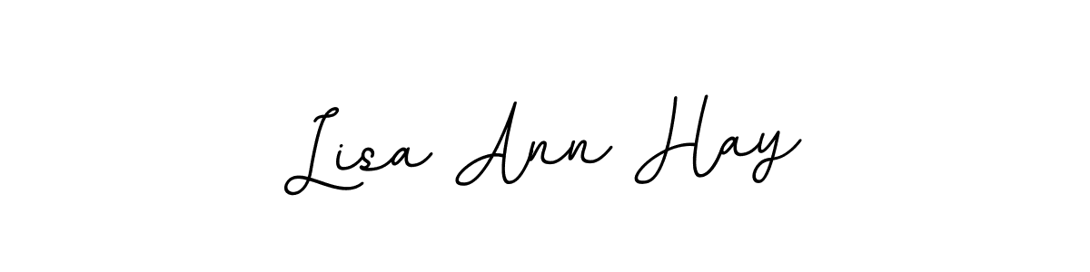 Create a beautiful signature design for name Lisa Ann Hay. With this signature (BallpointsItalic-DORy9) fonts, you can make a handwritten signature for free. Lisa Ann Hay signature style 11 images and pictures png