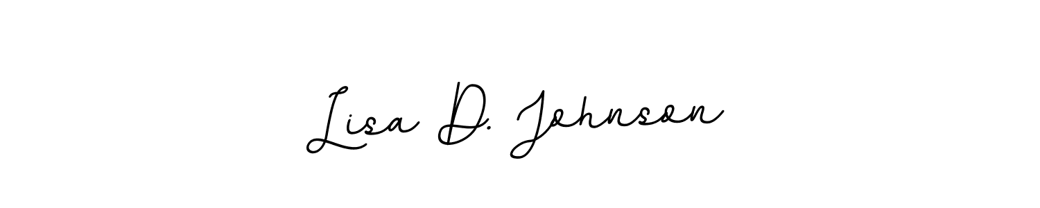 Design your own signature with our free online signature maker. With this signature software, you can create a handwritten (BallpointsItalic-DORy9) signature for name Lisa D. Johnson. Lisa D. Johnson signature style 11 images and pictures png