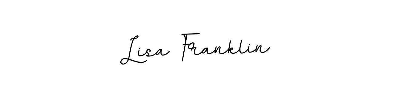 How to make Lisa Franklin name signature. Use BallpointsItalic-DORy9 style for creating short signs online. This is the latest handwritten sign. Lisa Franklin signature style 11 images and pictures png