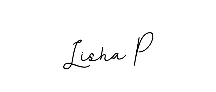 Lisha P stylish signature style. Best Handwritten Sign (BallpointsItalic-DORy9) for my name. Handwritten Signature Collection Ideas for my name Lisha P. Lisha P signature style 11 images and pictures png