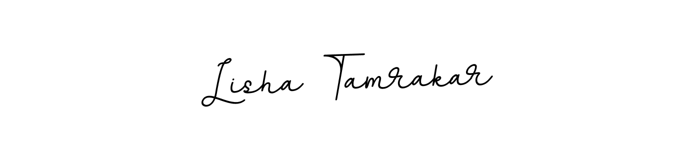 Make a beautiful signature design for name Lisha Tamrakar. With this signature (BallpointsItalic-DORy9) style, you can create a handwritten signature for free. Lisha Tamrakar signature style 11 images and pictures png