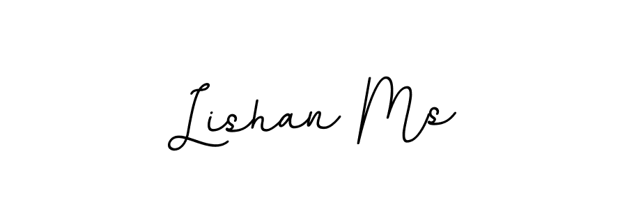 The best way (BallpointsItalic-DORy9) to make a short signature is to pick only two or three words in your name. The name Lishan Ms include a total of six letters. For converting this name. Lishan Ms signature style 11 images and pictures png