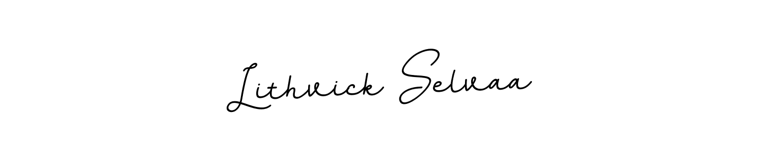 BallpointsItalic-DORy9 is a professional signature style that is perfect for those who want to add a touch of class to their signature. It is also a great choice for those who want to make their signature more unique. Get Lithvick Selvaa name to fancy signature for free. Lithvick Selvaa signature style 11 images and pictures png
