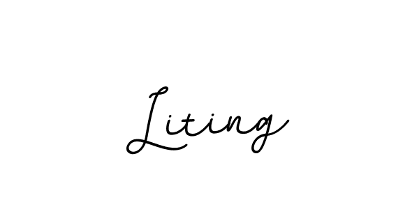 How to make Liting signature? BallpointsItalic-DORy9 is a professional autograph style. Create handwritten signature for Liting name. Liting signature style 11 images and pictures png
