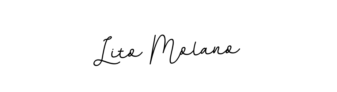 Make a beautiful signature design for name Lito Molano. With this signature (BallpointsItalic-DORy9) style, you can create a handwritten signature for free. Lito Molano signature style 11 images and pictures png