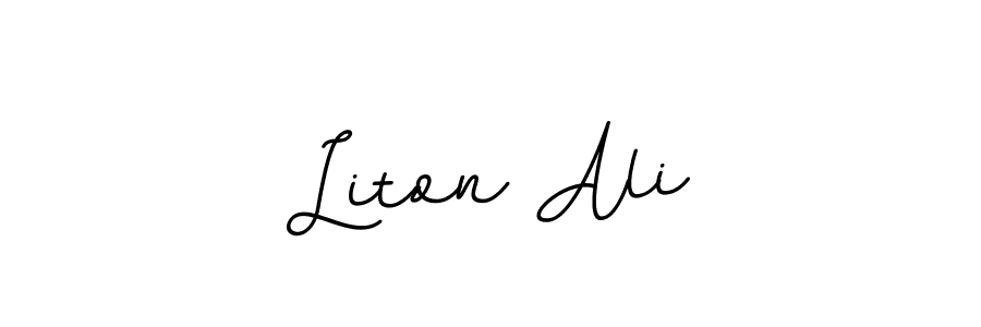 The best way (BallpointsItalic-DORy9) to make a short signature is to pick only two or three words in your name. The name Liton Ali include a total of six letters. For converting this name. Liton Ali signature style 11 images and pictures png