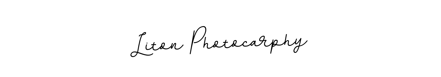 Create a beautiful signature design for name Liton Photocarphy. With this signature (BallpointsItalic-DORy9) fonts, you can make a handwritten signature for free. Liton Photocarphy signature style 11 images and pictures png