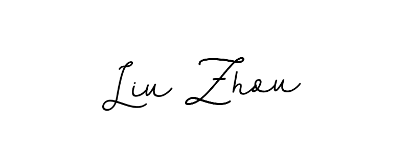 Make a beautiful signature design for name Liu Zhou. With this signature (BallpointsItalic-DORy9) style, you can create a handwritten signature for free. Liu Zhou signature style 11 images and pictures png