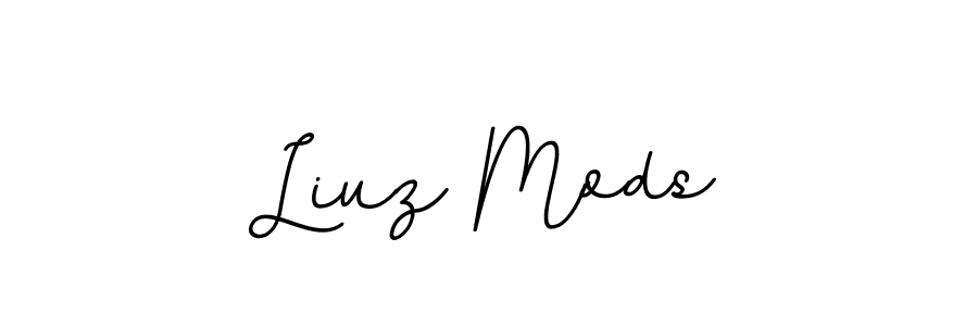 How to make Liuz Mods name signature. Use BallpointsItalic-DORy9 style for creating short signs online. This is the latest handwritten sign. Liuz Mods signature style 11 images and pictures png